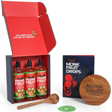 Monk Fruit Extract (6 Drops = 1 Tsp of Sugar) Zero Calories  Non-GMO  No Fillers - Liquid Monk Fruit Sweetener No Erythritol by Transparency Foods NEW FORMULA (10.2 oz  999 servings)