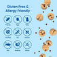 Partake Foods Gluten Free Chocolate Chip Mini Cookie Snack Packs (4 Packs)