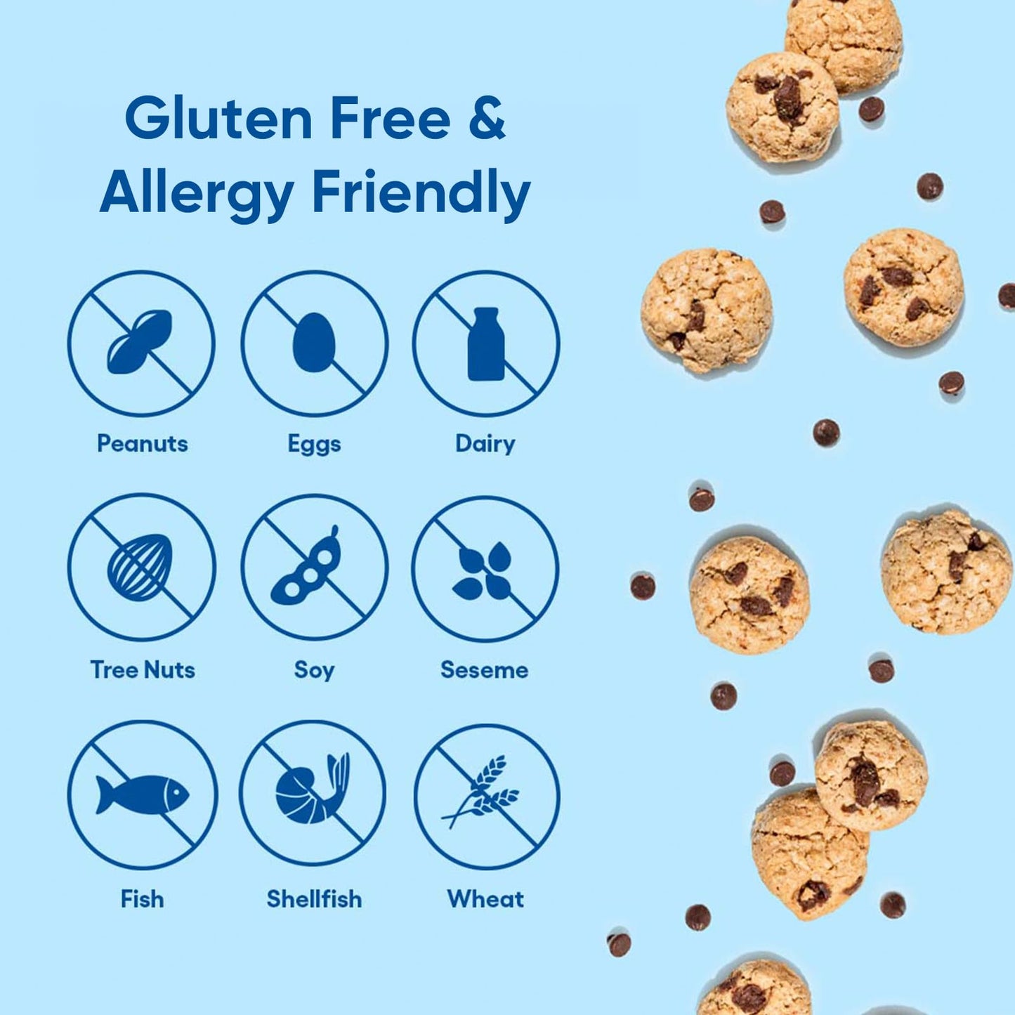 Partake Foods Gluten Free Chocolate Chip Mini Cookie Snack Packs (4 Packs)