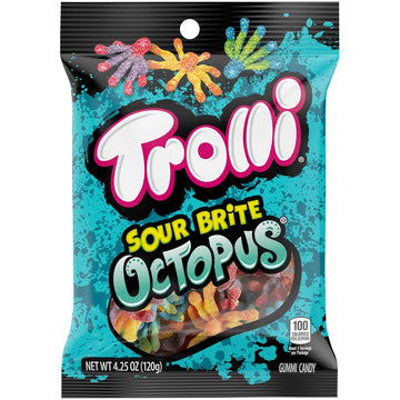 Trolli Brite Octopus Gummy Candy, 4.25 Ounce (Pack Of 12)
