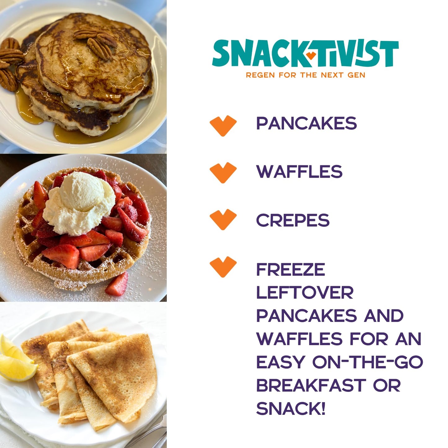 Snacktivist Foods Ivory Teff Pancake & Waffle Mix, Gluten-Free, Non-GMO, Egg-Free, Dairy-Free, 400 Ounce Bulk Bag