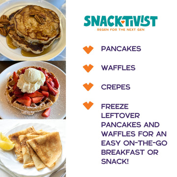 Snacktivist Foods Ivory Teff Pancake & Waffle Mix, Gluten-Free, Non-GMO, Egg-Free, Dairy-Free, 400 Ounce Bulk Bag