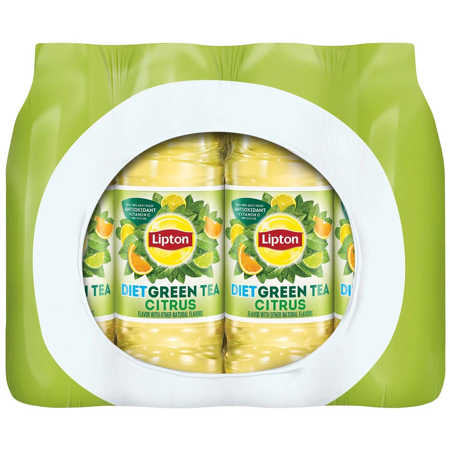 Diet Green Iced Tea - Citrus Flavor With Other Natural Flavors - With 100% Daily Value Antioxidant Vitamin C Per 12 Fl Oz, 24-50