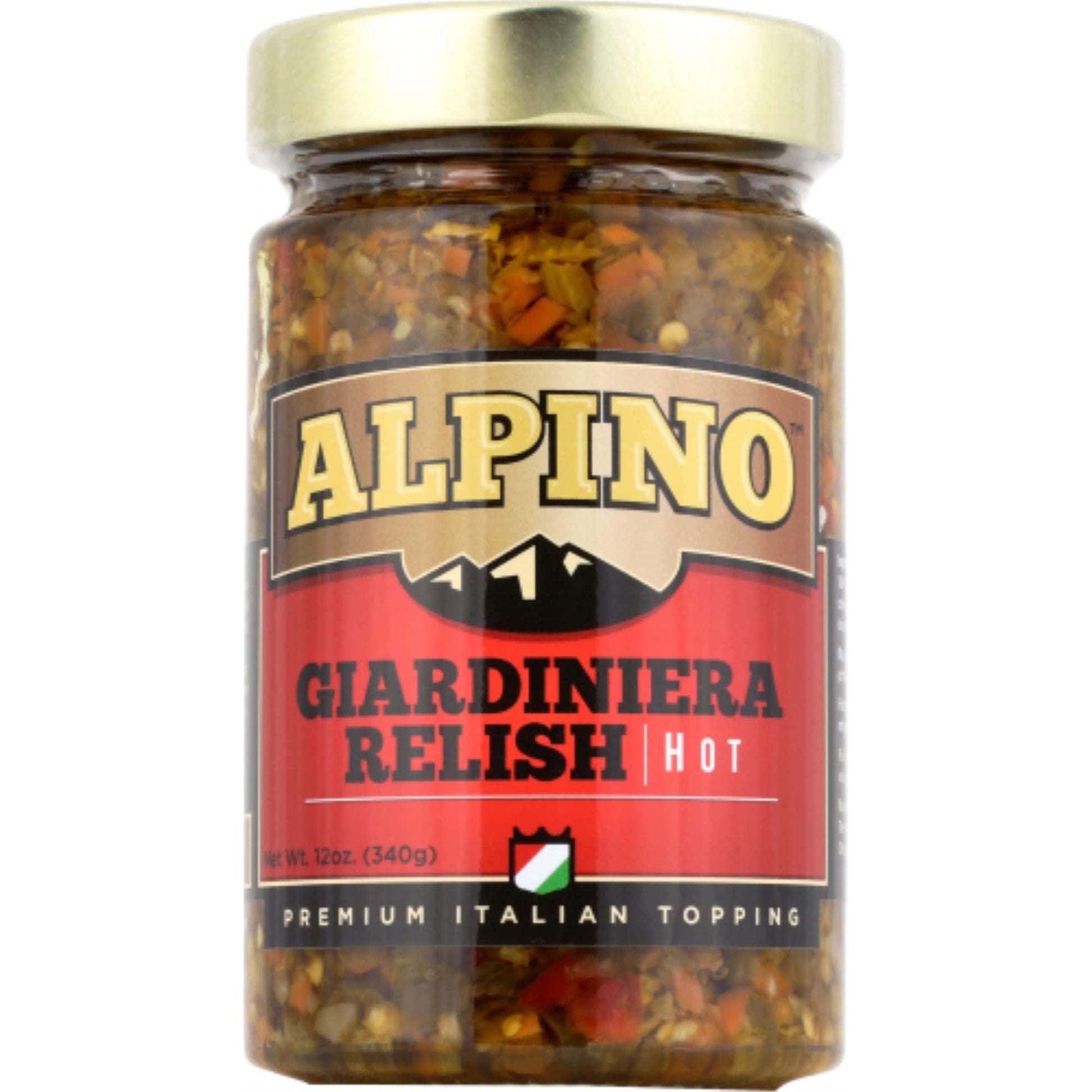 Alpino Hot Giardiniera Relish, 12-Ounce (Pack of 6)