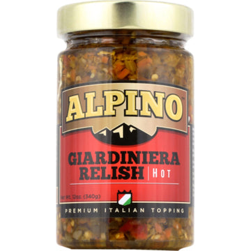 Alpino Hot Giardiniera Relish, 12-Ounce (Pack of 6)