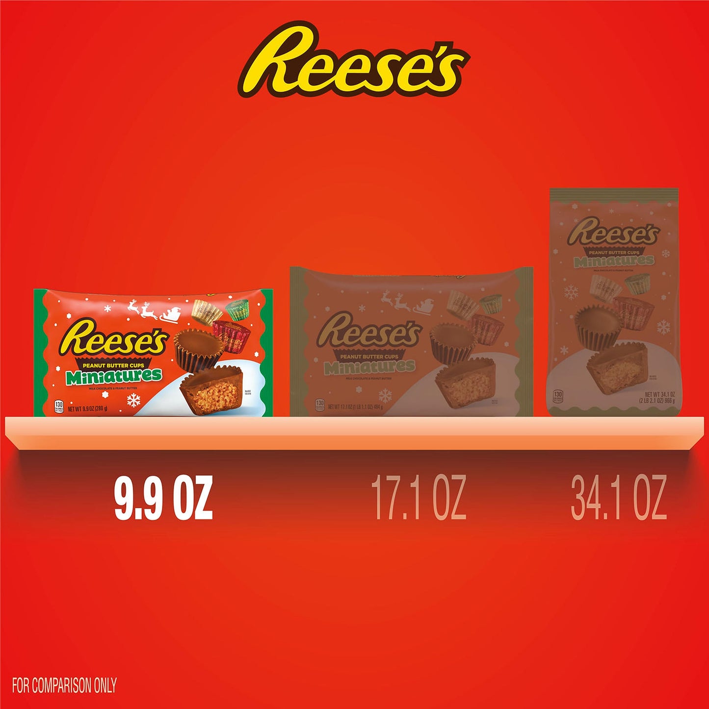 Reese'S Miniatures Milk Chocolate Peanut Butter Cups, Christmas Stocking Stuffer Candy Bag, 9.9 Oz