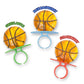 Needzo Basketball Lollipop Rings Party Favors, Sports Ball Shaped Candy Goodie Bag Fillers for Birthdays, 18 Suckers