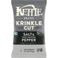 Kettle Brand Potato Chips, Krinkle Cut, Salt & Fresh Ground Pepper, 7.5 oz Bag