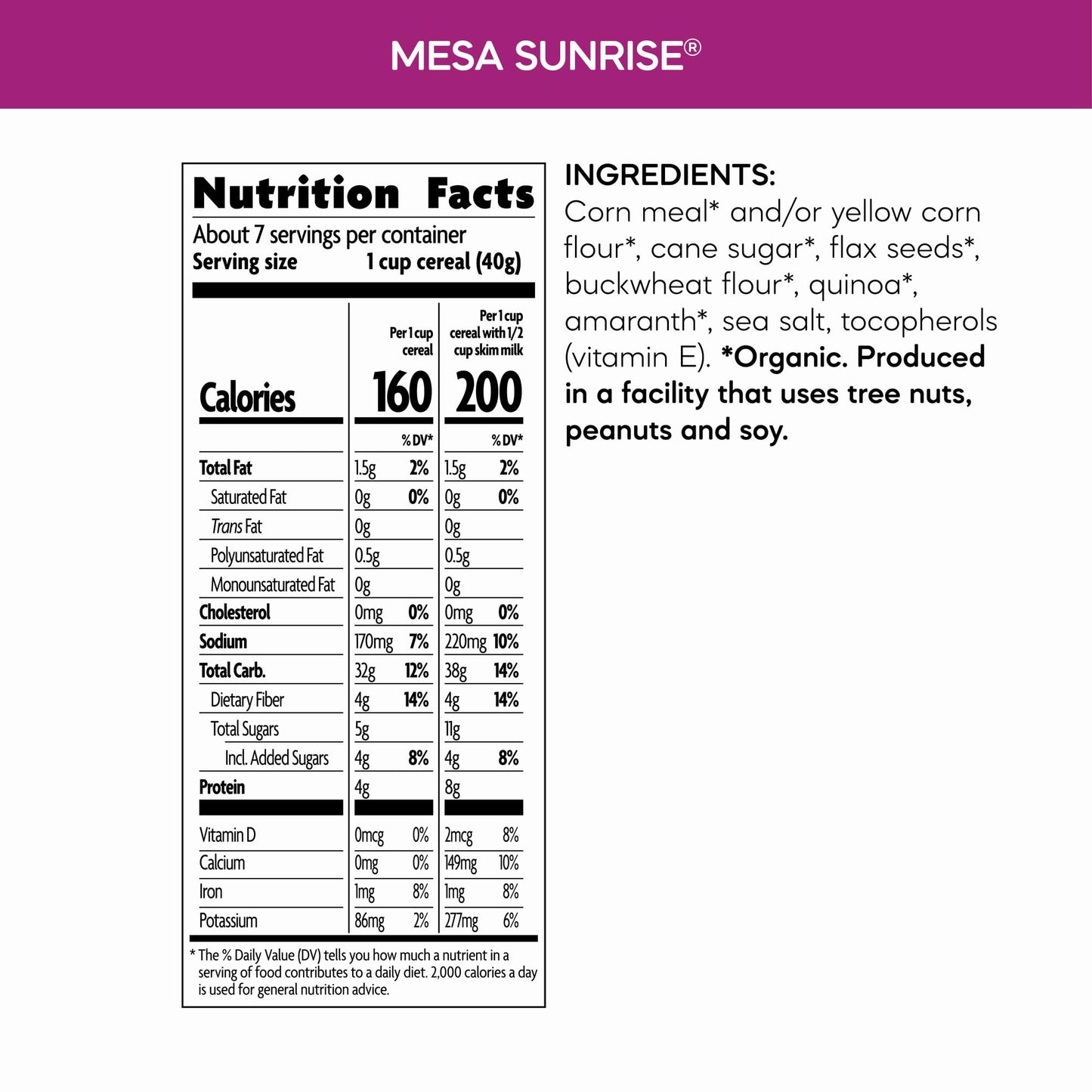 Nature'S Path Organic Mesa Sunrise Cereal, 26.4 Oz (Pack Of 1), Gluten Free, Earth Friendly Packaging