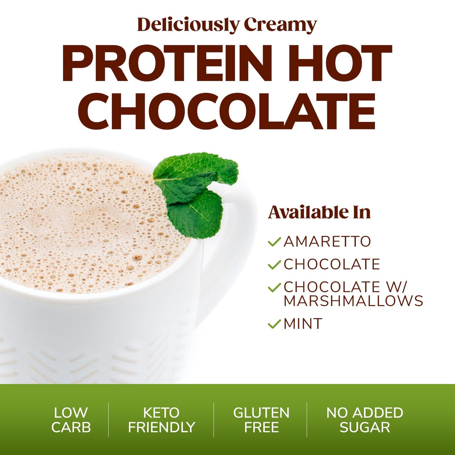 BariWise Protein Hot Chocolate, Low Sugar, Low Carb, Keto Friendly, Gluten Free, 7ct, 0.85 Ounce