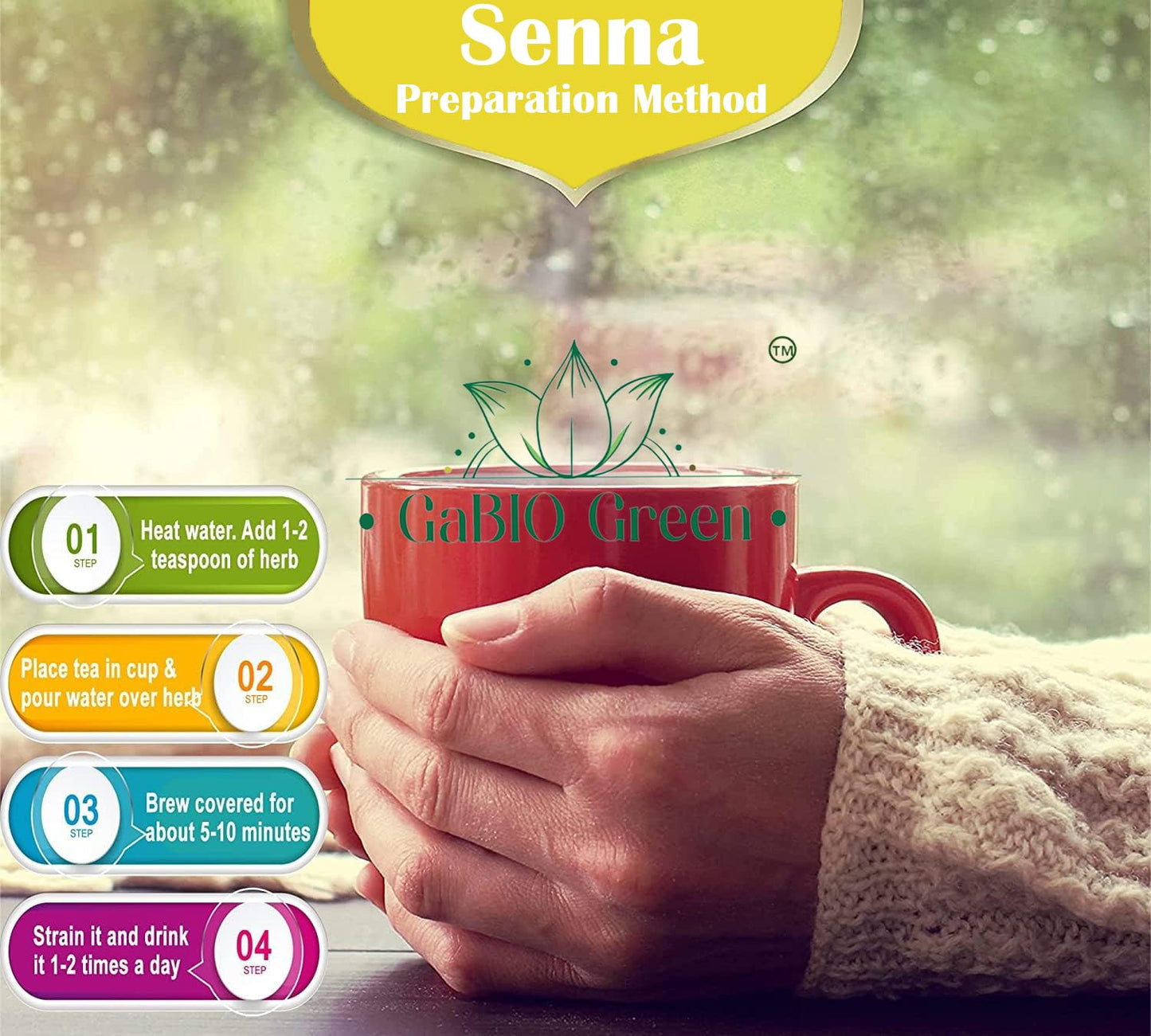 Natural Senna Leaves Hoja Sen Dried Herbal Leaves, Senna Raw Leaf, Hoja Sen Cut & Sifted Herbs, Non-Gmo, Gluten-Free, Senna Alex