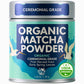 WONDER FAMILY Organic Matcha Powder, Ceremonial Grade, 1 oz, Unsweetened, USDA Organic, Non-GMO, Gluten-Free