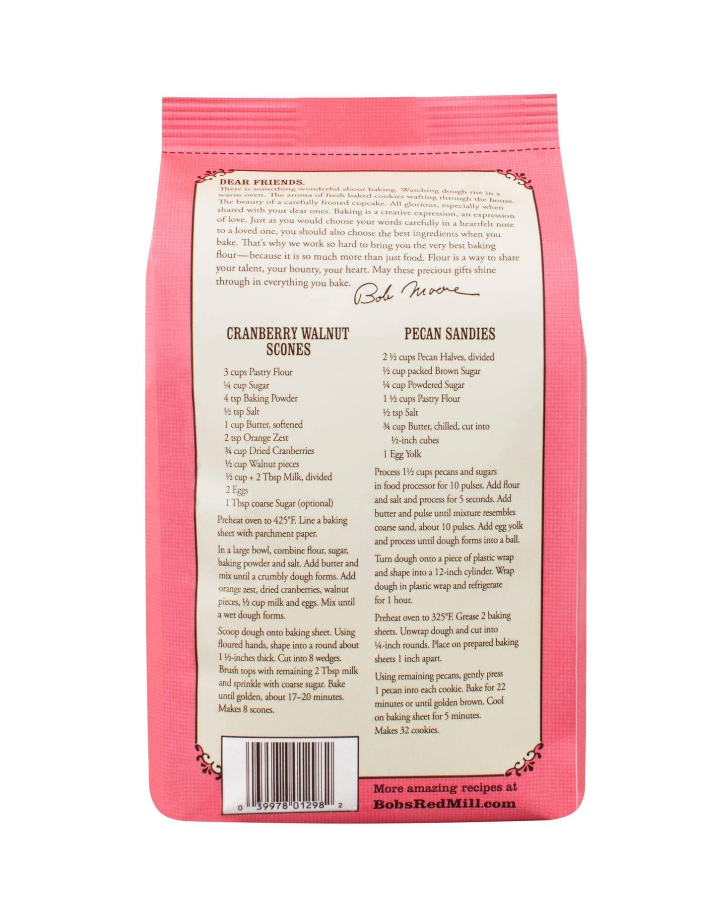 Bobs Red Mill Flour, White Pastry Unbleached, 5Pound