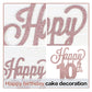 Lingteer Happy 10Th Birthday Rose Gold Cake Topper - Cheers To 10Th Birthday Ten Years Old Birthday Party Cake Decorations Sign.
