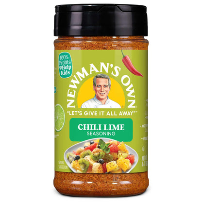 Newmans Own Chili Lime Seasoning; Perfect Spices for Topping Fruit and Rimmer, No MSG, Gluten Free; Kosher; 8.47 Oz. Bottle