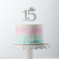 Chloe Elizabeth Quinceanera Rhinestone Cake Topper, Silver, 2 Count, Model 14206654