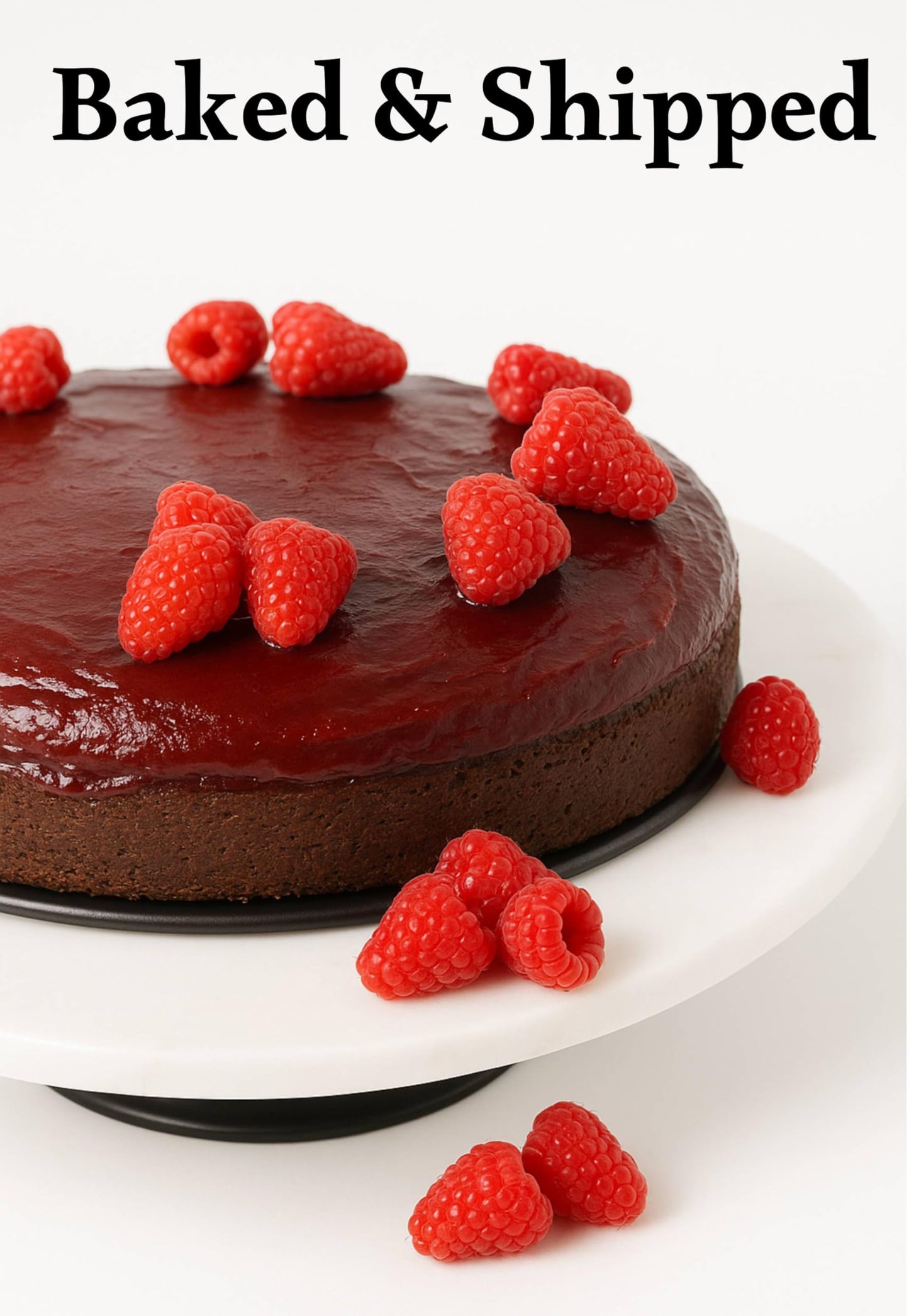 Andy Anand Exquisite 9'' Chocolate Raspberry Cake 9'' With Real Chocolate Truffles, Made Traditionally For Luxurious Creaminess,