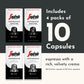 Segafredo Zanetti Espresso compact pieces, Ovation & Forte Variety Pack, Dark Roast, 10 Count (Pack of 4)