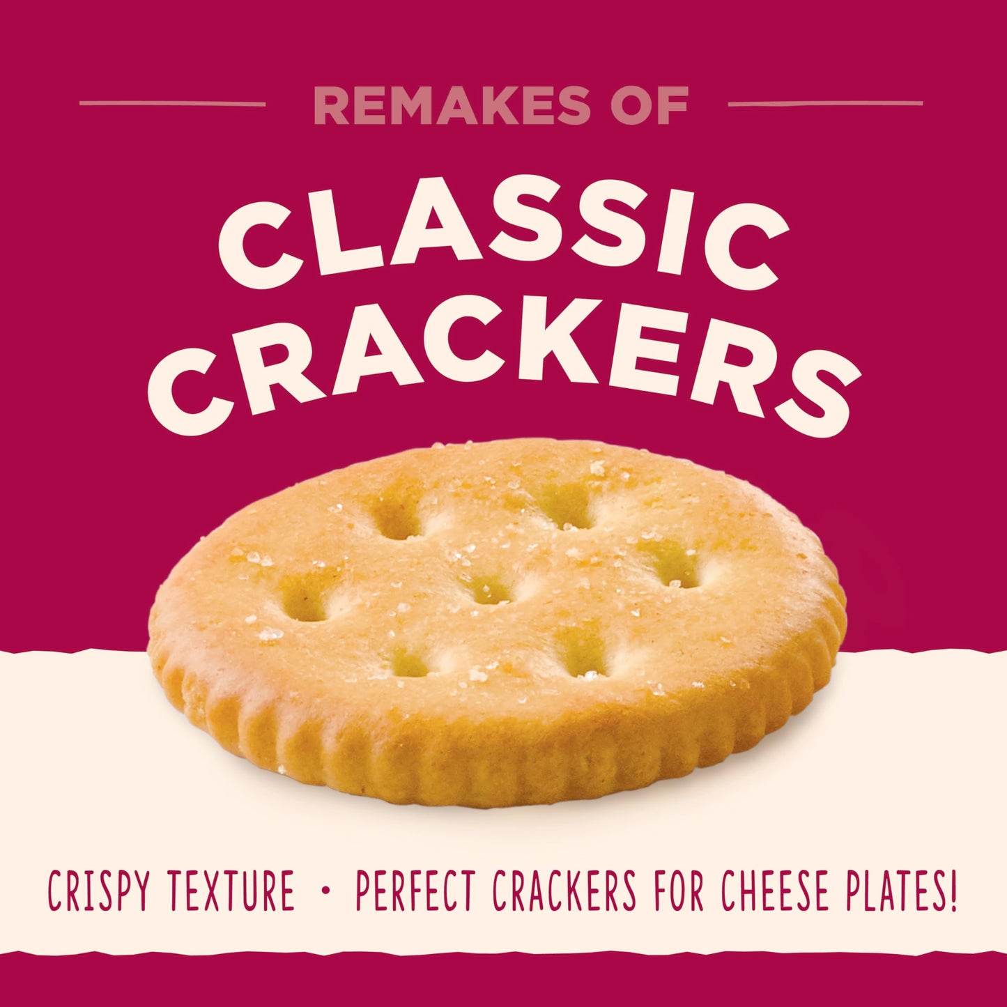 Back to Nature Classic Round Crackers - Dairy Free, Non-GMO, Made with Wheat Flour & Sea Salt, Delicious & Quality Snacks, 8.5 O