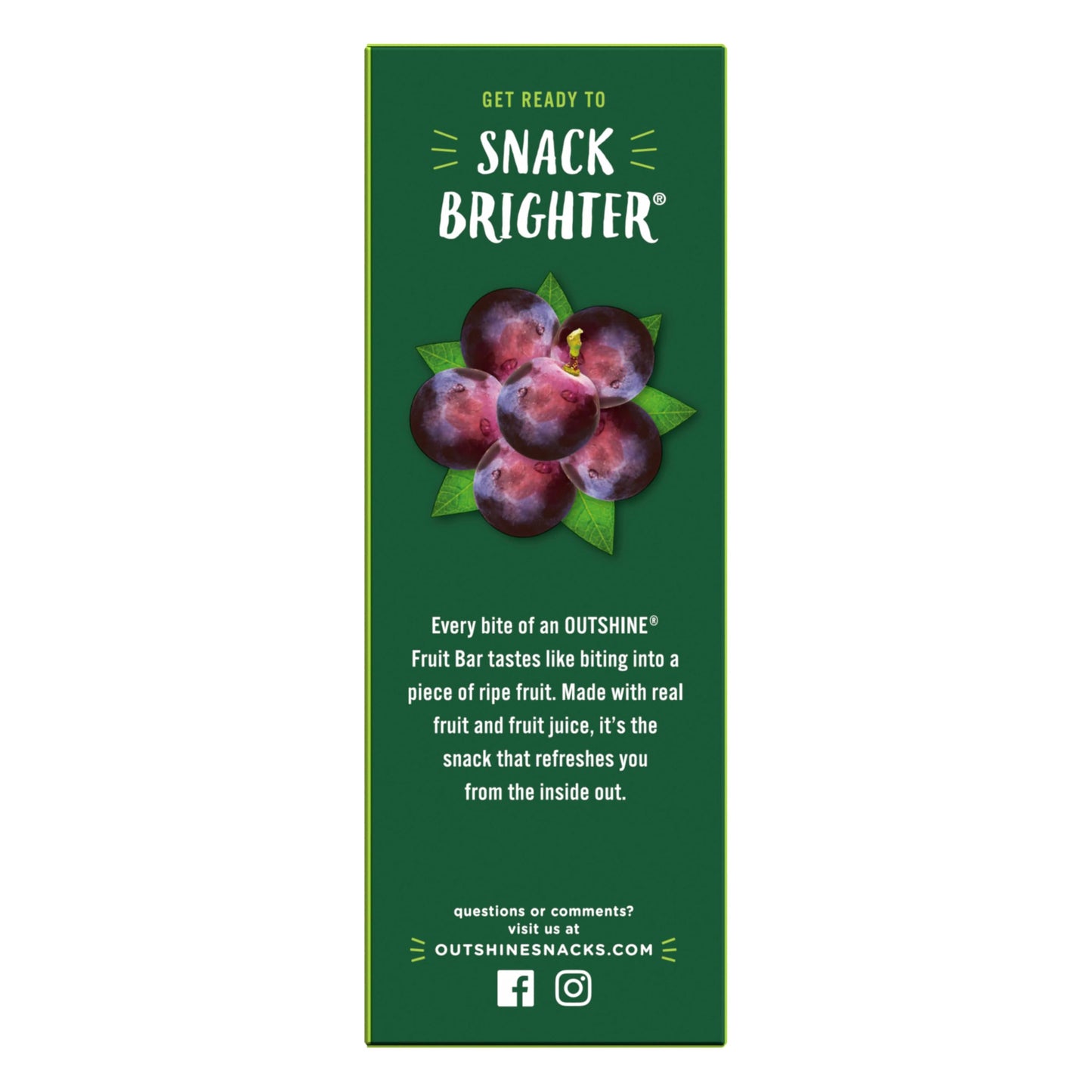 OUTSHINE Grape Frozen Fruit Bars, Gluten Free, Non GMO, Ice-Cream, 14.7 Fl Oz, 6 Count