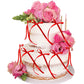 Gyufise Bowknot Cake Toppers - 30 Pcs Red Cake Decorations for Baby Shower, Birthday, Wedding - Size: W 2.9in x H 5.7in