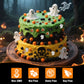Twisweet Halloween Sprinkles, Pumpkin Sprinkles for Cake Decorating, Edible Candy Ghost Bat Sugar Sprinkle Mix, Black and Orange