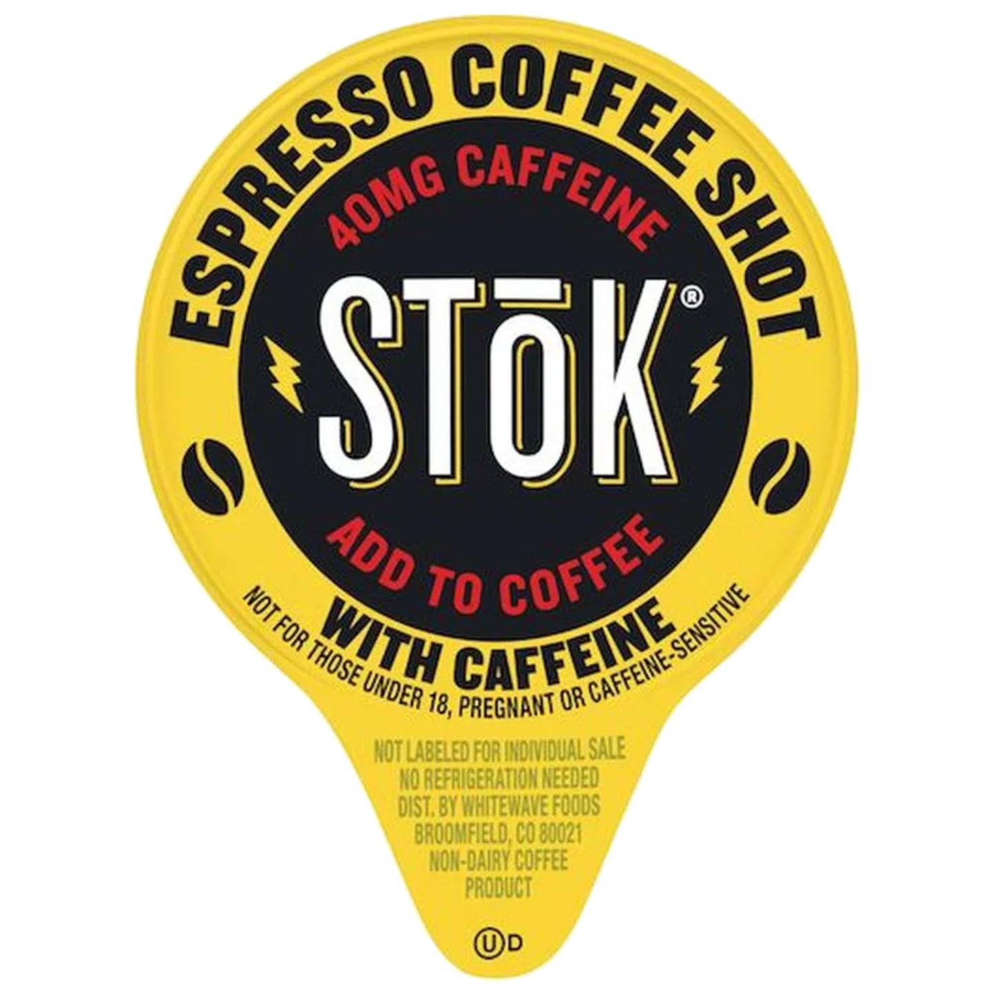 STOK Caffeinated Black Coffee Shots - Unsweetened, 100 Fl Oz (Pack of 1)