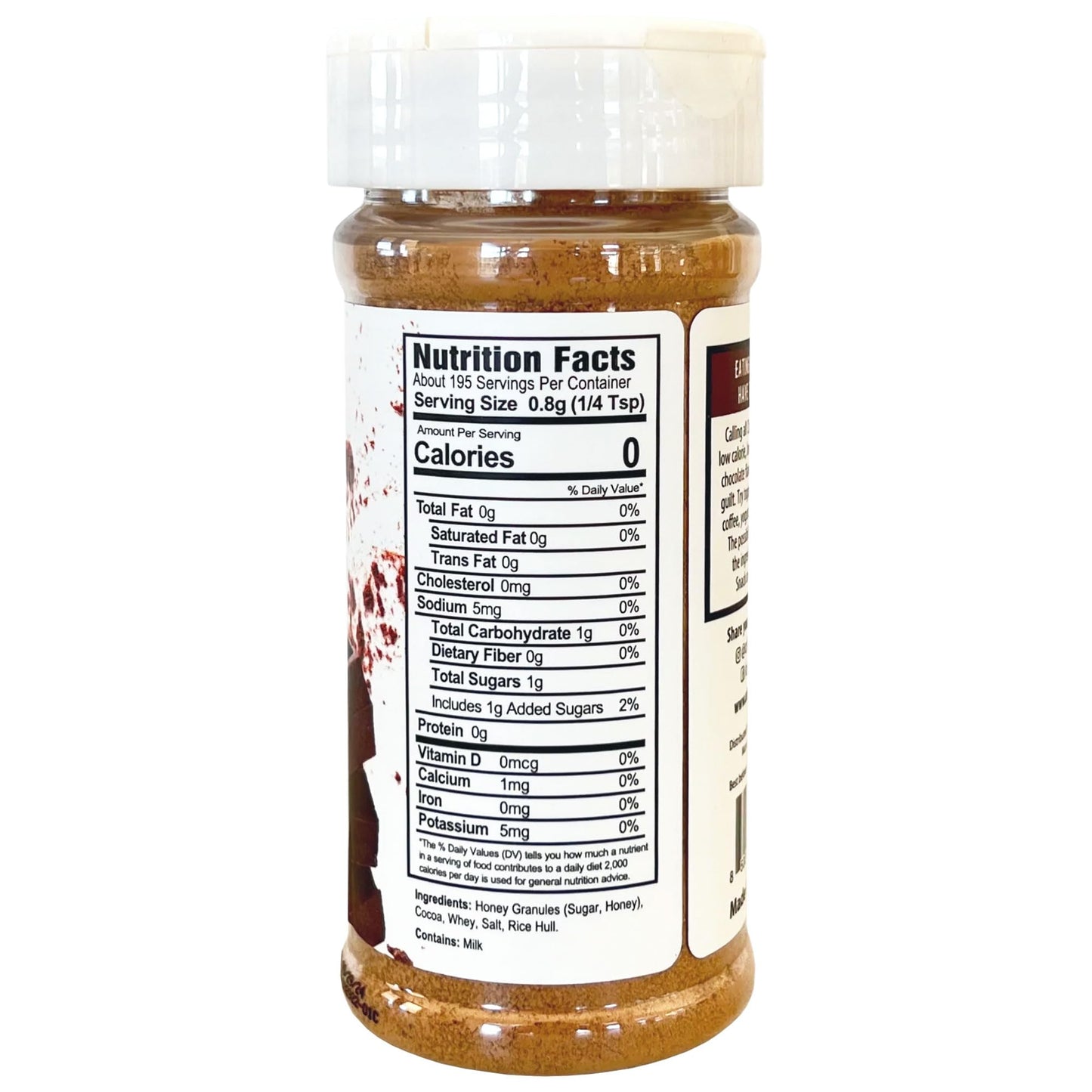 Chocolate Powder Ice Cream Topping - Gluten Free Cocoa Powder for Coffee, Pudding, Fruit, Dessert & Pancake Mix - Low Carb, Calo