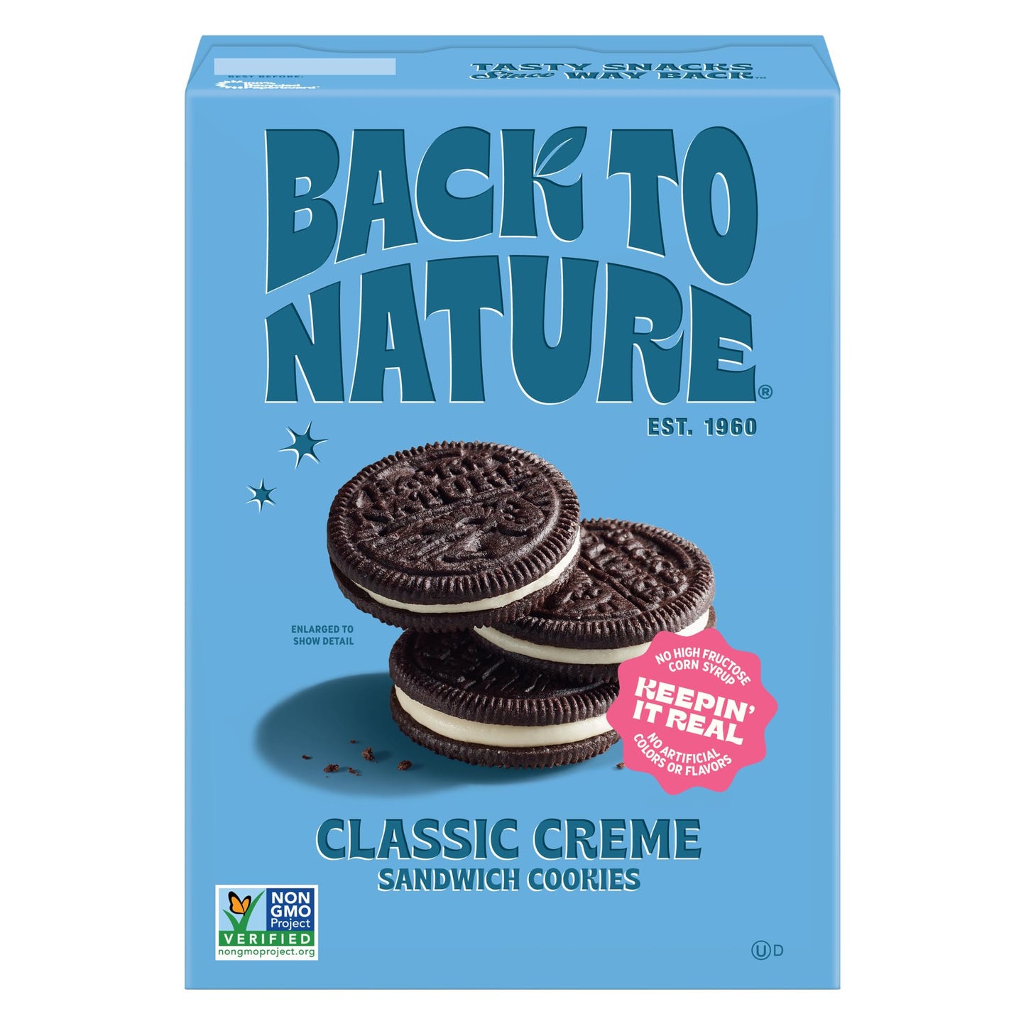 Back to Nature Classic Creme Sandwich Cookies - Plant-Based Cookies Made With Wheat Flour - Non-GMO, No High Fructose Corn Syrup