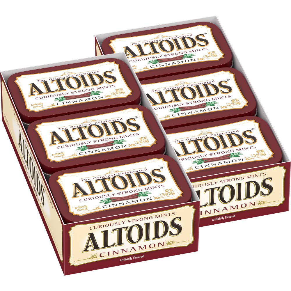 Altoids Cinnamon Mints, 1.76 Oz (Pack Of 12)