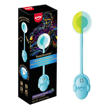 Music Lollipop Suckers,Amos Audio Lollipop Sugar Free, Singing Lollipop Individually Wrapped, Novelty Gift For Mothers Day (Blue