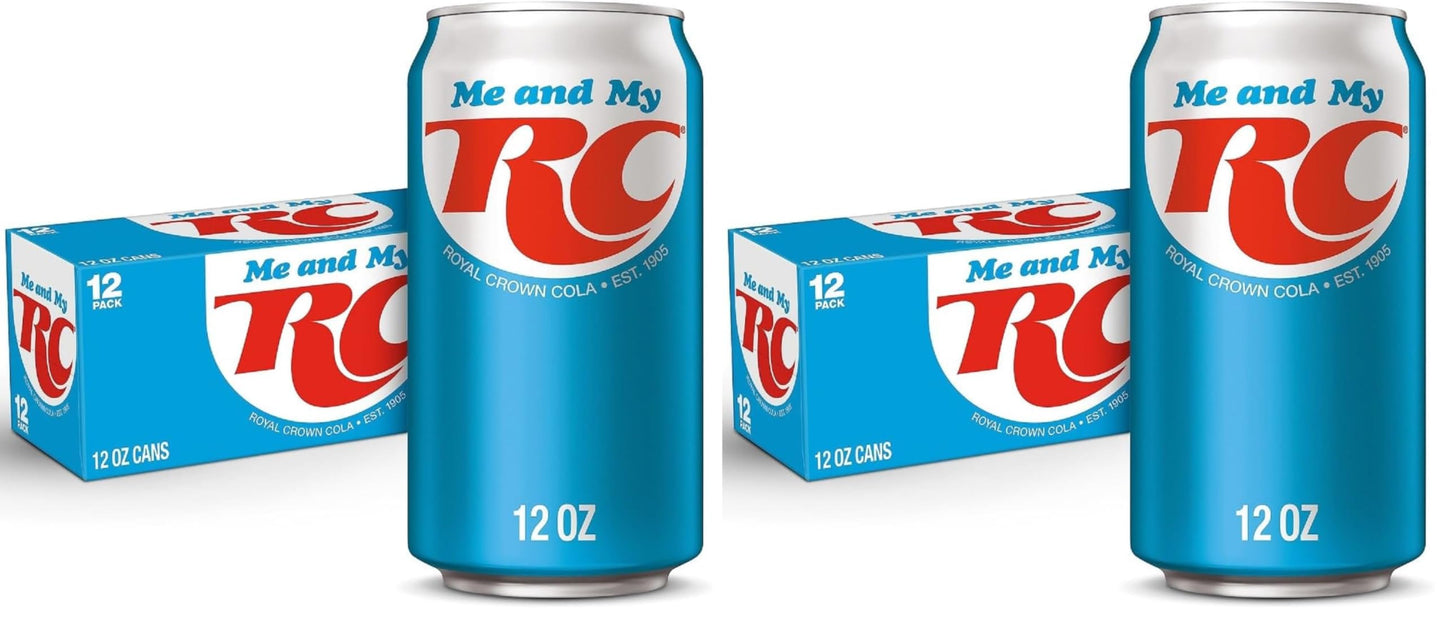 RC Cola Soda, 12 fl. oz. Cans, 12 Pack (Pack of 2)