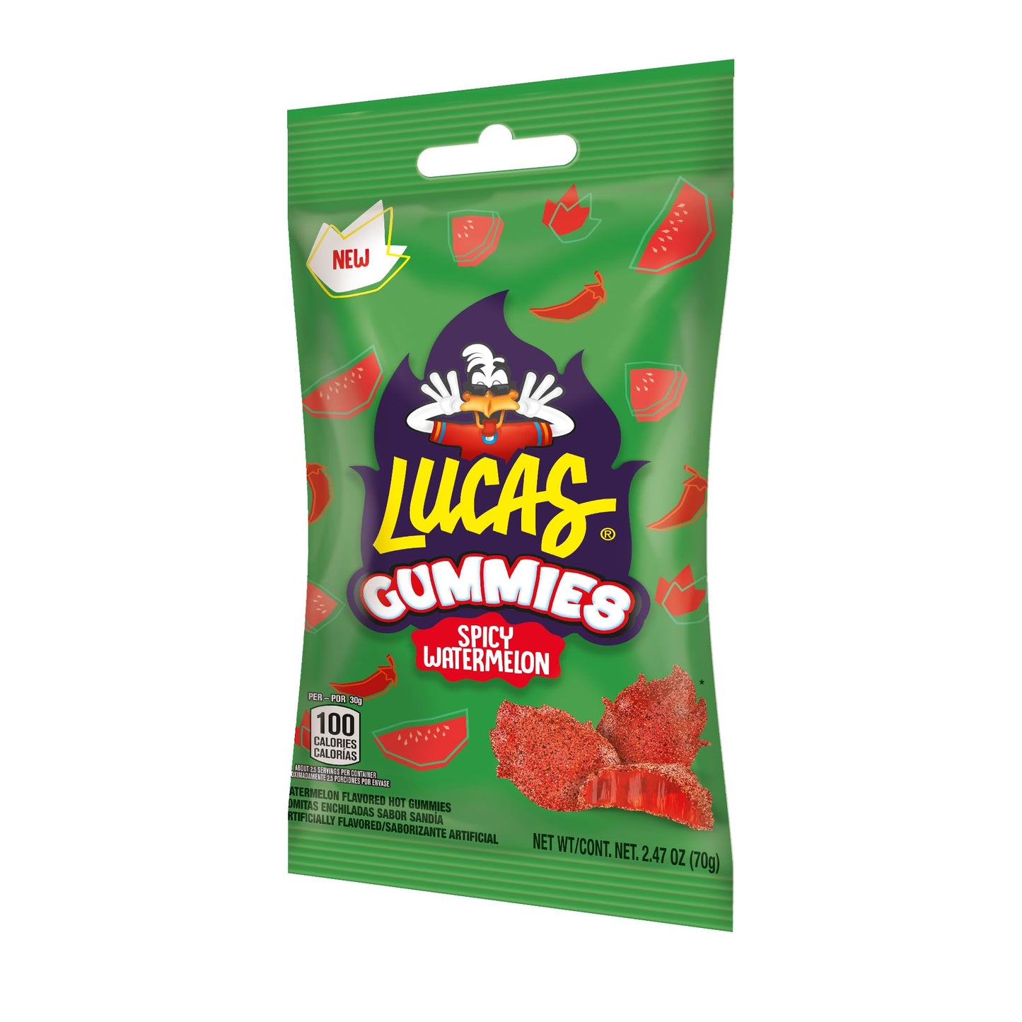 Lucas Spicy Gummies - Watermelon Flavored 12-Pack, 29.6 OZ - Sweet & Tangy Treats