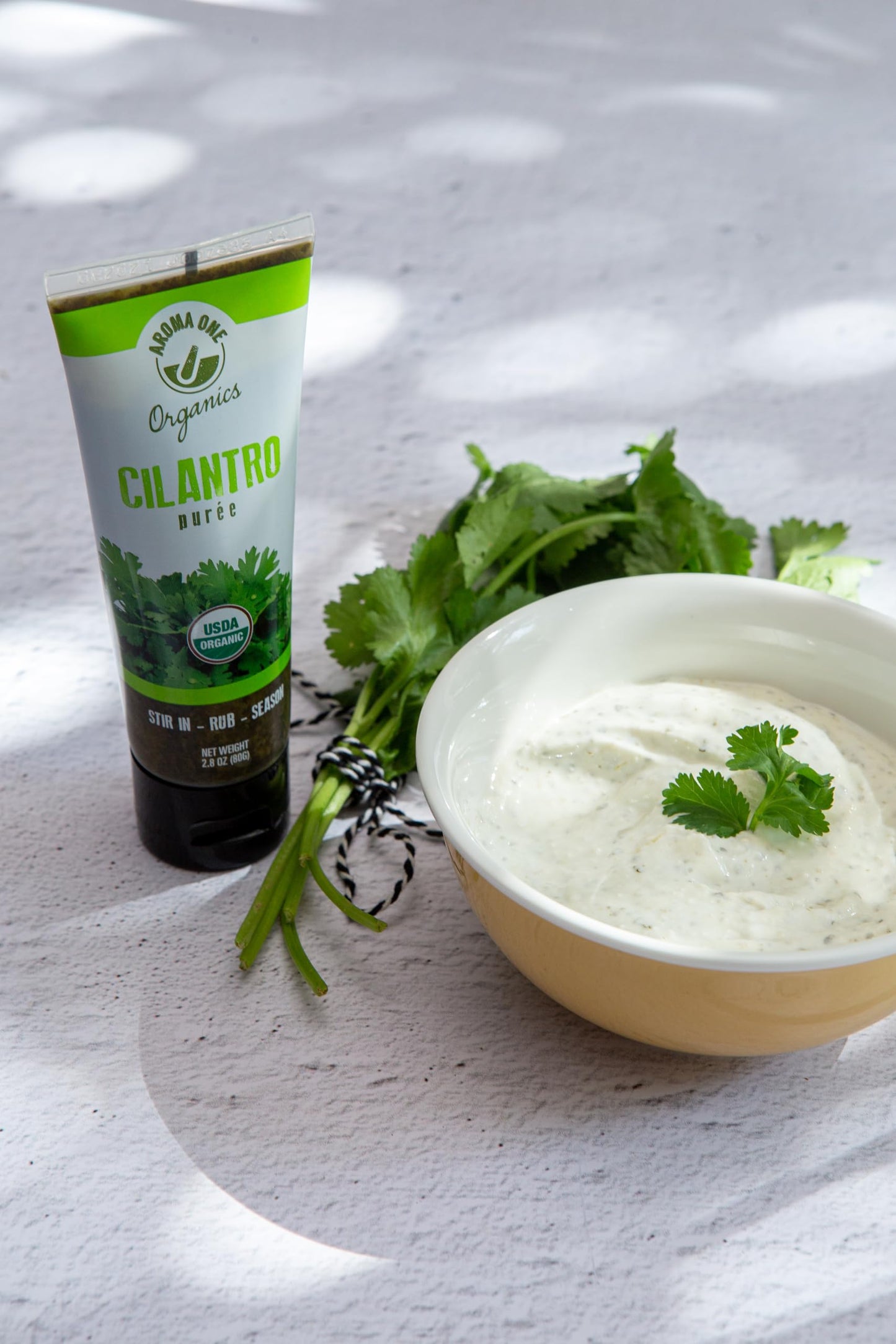 Aroma One Cilantro Puree Paste - Organic Herb Concentrate For Cooking, Seasoning & Sauces - Fresh Flavor Enhancer, Non-Gmo, Glut