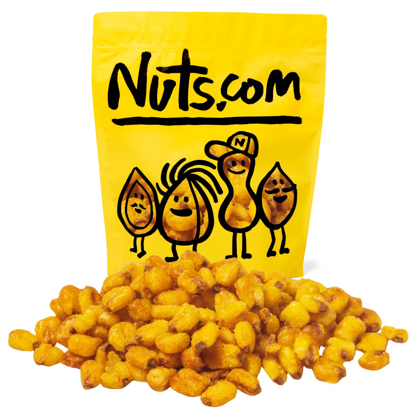 Nuts.com Toasted Corn Snack - Roasted Non-GMO, Resealable Bag, 16 Ounce