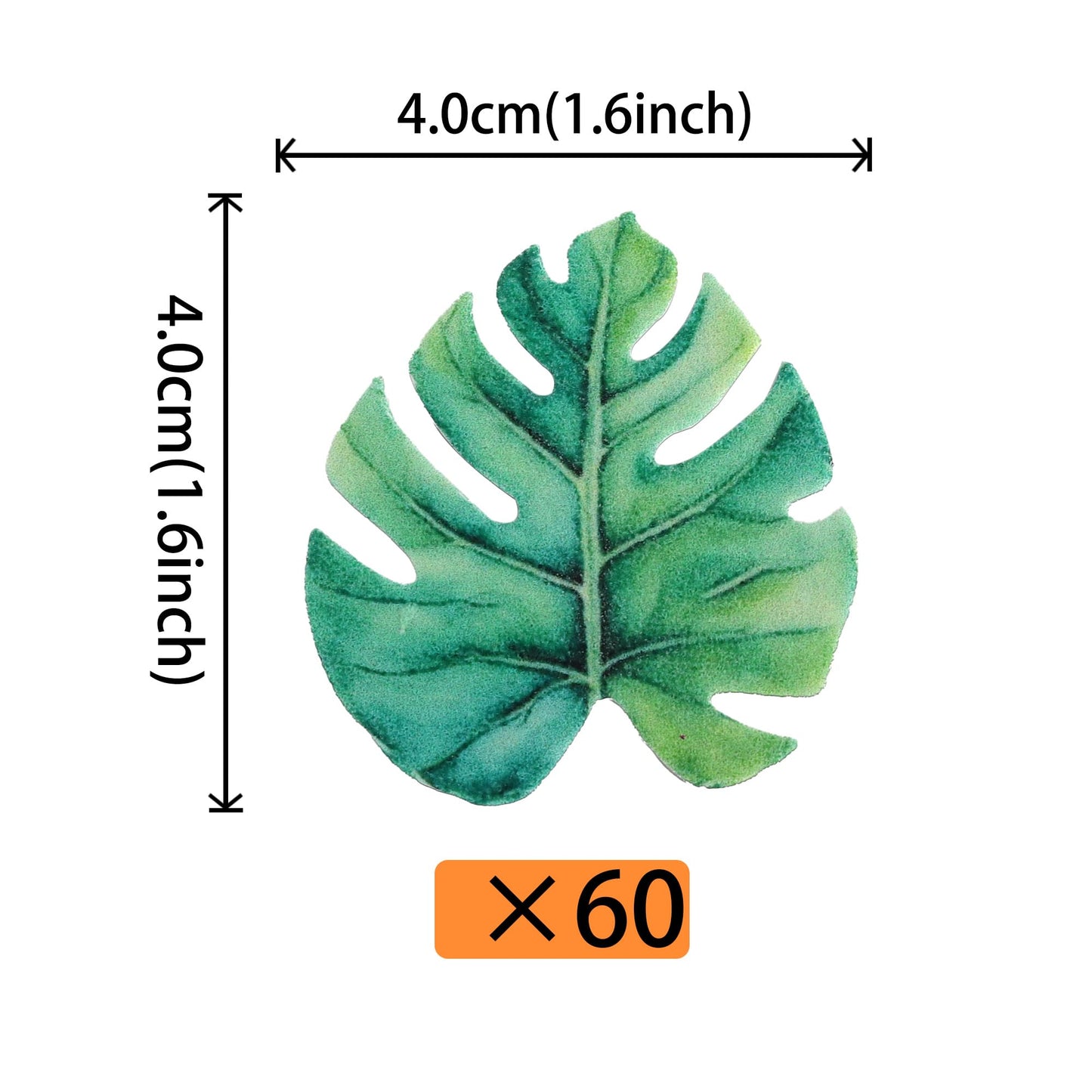 Rssta i Edible Leaves Cupcake Toppers, Green Turtle Shell Design, 60 Pack for Baby Shower, Wedding, Birthday Party Decorations