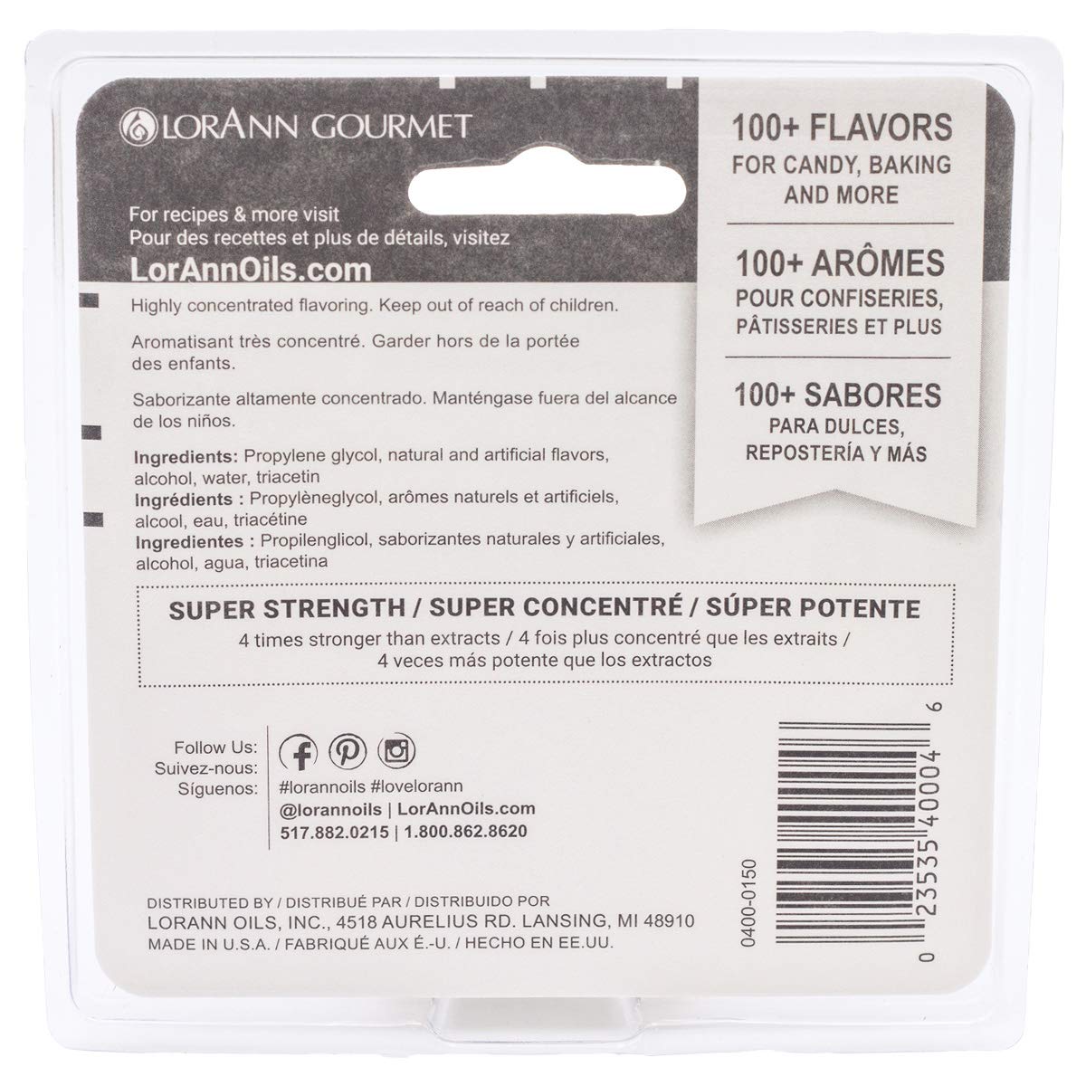 LorAnn Pina Colada SS Flavor, 1 dram bottle (.0125 fl oz - 3.7ml - 1 teaspoon) - Twin pack blistered