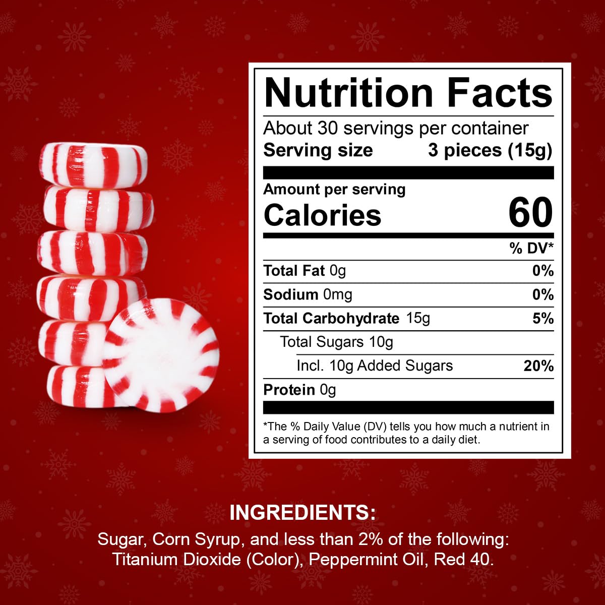Starlight Peppermints Individually Wrapped Candy Sweets - Starlight Mints Hard Candy Individually Wrapped Office Candy Mints, Pe