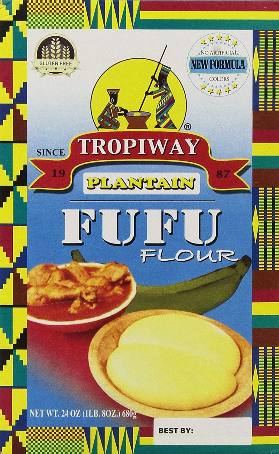 Plantain Fufu Flour 24Oz - 4 Pack