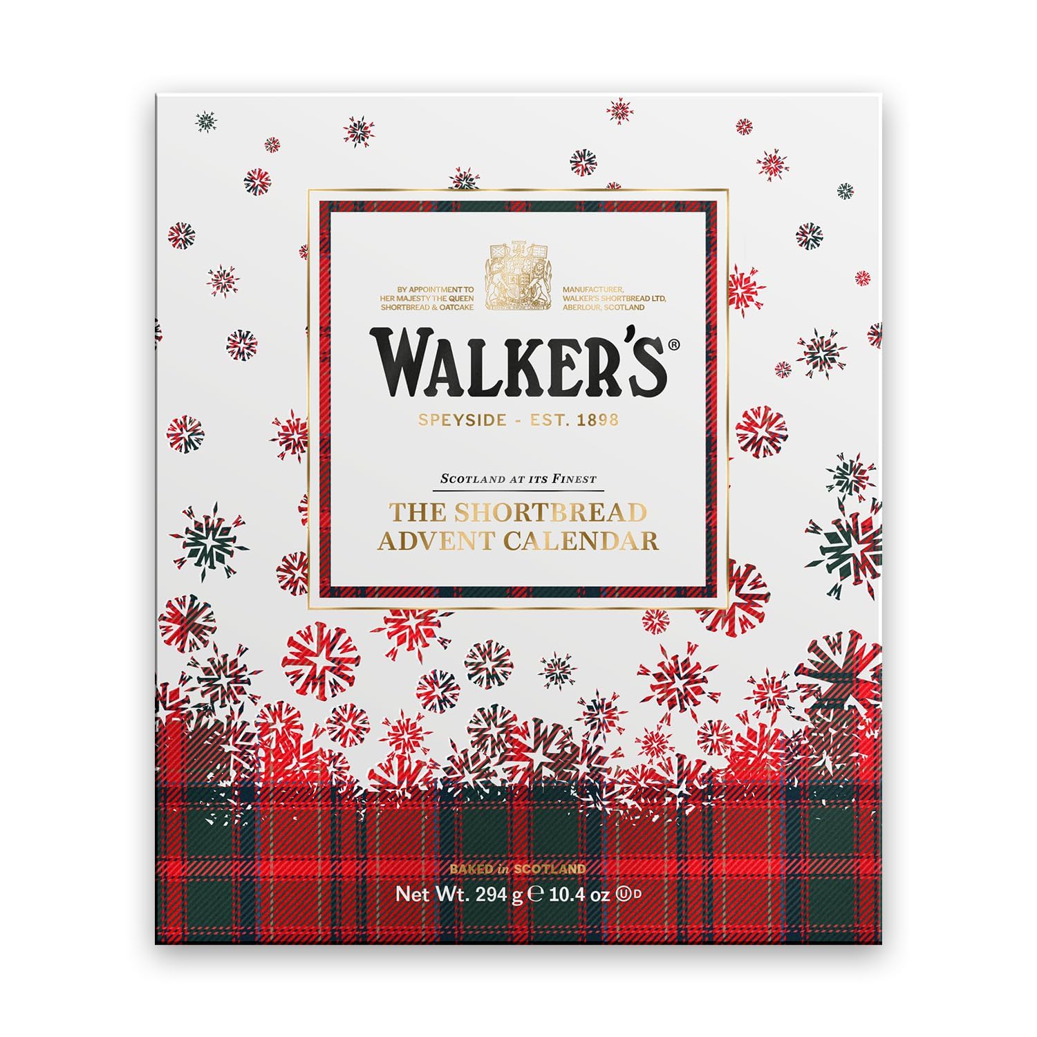 Walkers Shortbread Cookie 2021 Holiday Advent Calendar, 28 Shortbread Cookies in Various Shapes and Flavors, Pure Butter Shortb