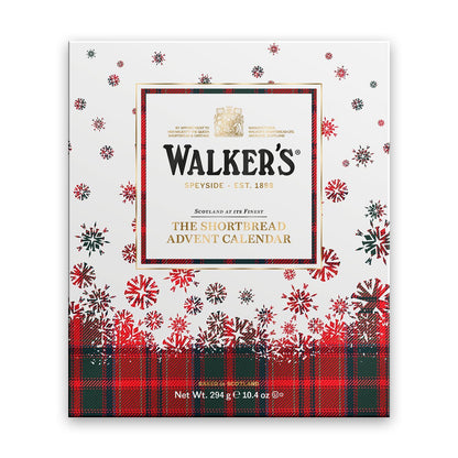 Walkers Shortbread Cookie 2021 Holiday Advent Calendar, 28 Shortbread Cookies in Various Shapes and Flavors, Pure Butter Shortb