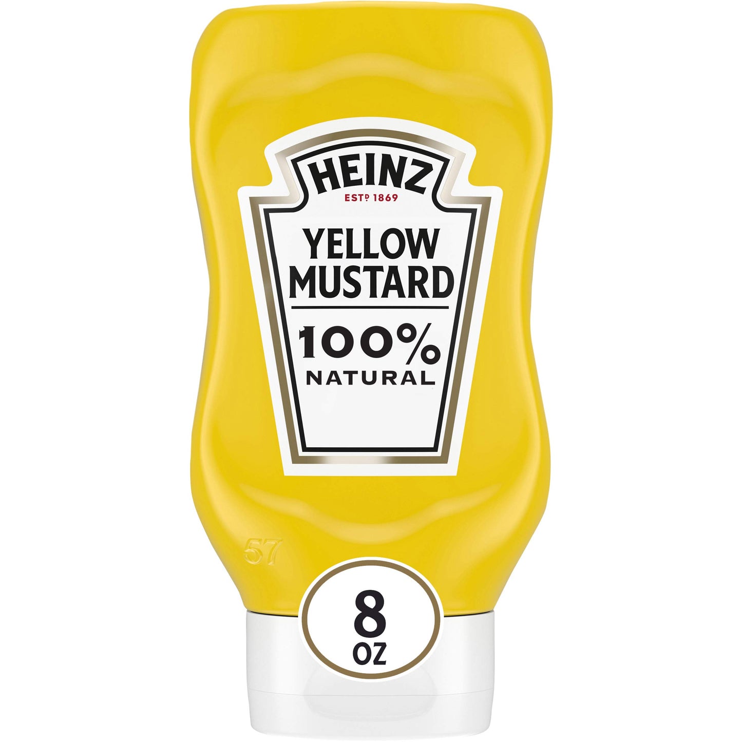 Heinz 100% Natural Yellow Mustard (12 ct Pack, 8 oz Bottles)
