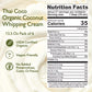 Thai Coco - Organic Coconut Whipping Cream Dairy & Lactose Free - 13.5 Oz. 6 Pk