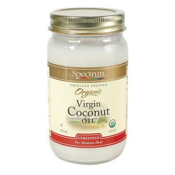 Spectrum Naturals Organic Unrefined Coconut Oil, 14oz -- 12 per case.