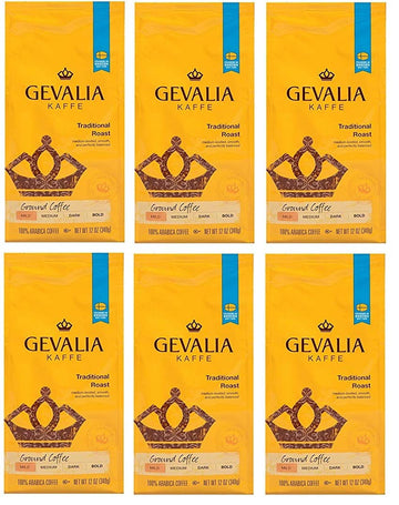 Gevalia Traditional Light Roast Ground Coffee (12 oz Bags (Pack of 6))