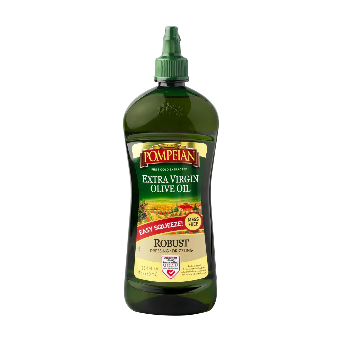 Pompeian Easy Squeeze, Robust Extra Virgin Olive Oil, First Cold Pressed, Full-Bodied Flavor, Mess Free, Perfect for Salad Dress