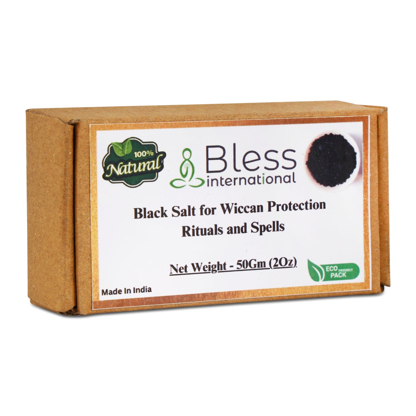 Bless International Black Salt For Wiccan Protection Rituals And Spells, 2 Oz(Ounce)