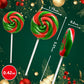 32 Pack Red-And-Green Twisty & Swirl Lollipops With Red Ribbon Bow, Lollipops Swirl Candy Individually Wrapped Bulk, Candy Lollipop Suckers For Christmas Stocking Stuffer & Candy Gifts