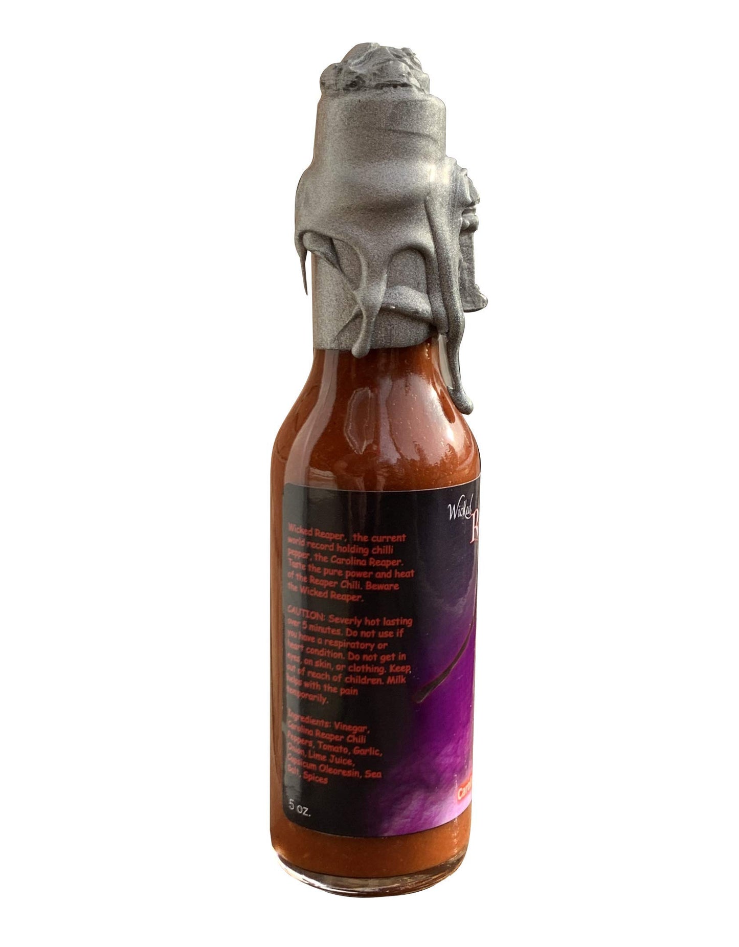 Wicked Reaper Reserve World'S Hottest Chili Pepper Carolina Reaper Hot Sauce (Silver)