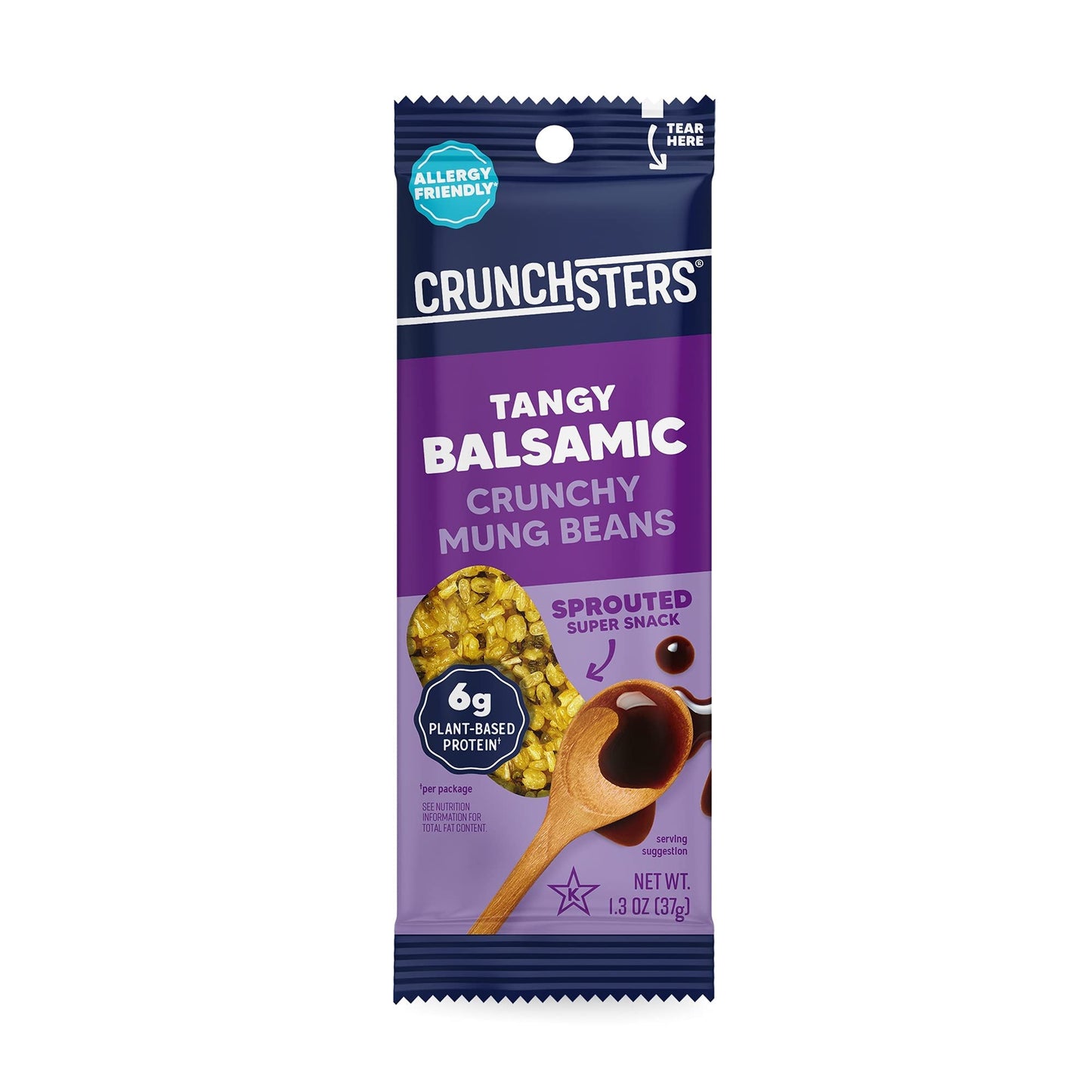 Crunchsters Crunchy Mung Beans, Plant-Based Protein Super-Snack and Salad Topper, Gluten-Free, Nut-Free, Vegan, 6g Protein per S